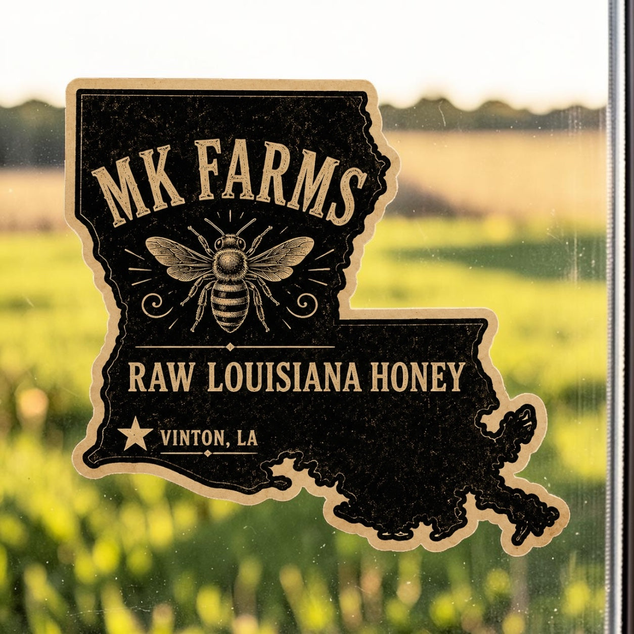 MK Farms Louisiana Die-Cut Vinyl Sticker