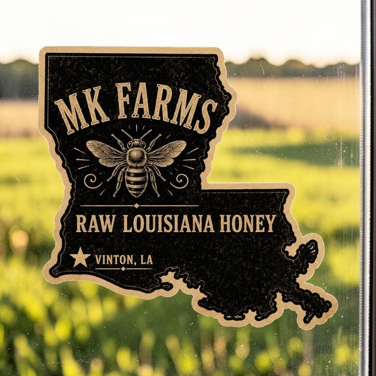 MK Farms Louisiana Die-Cut Vinyl Sticker