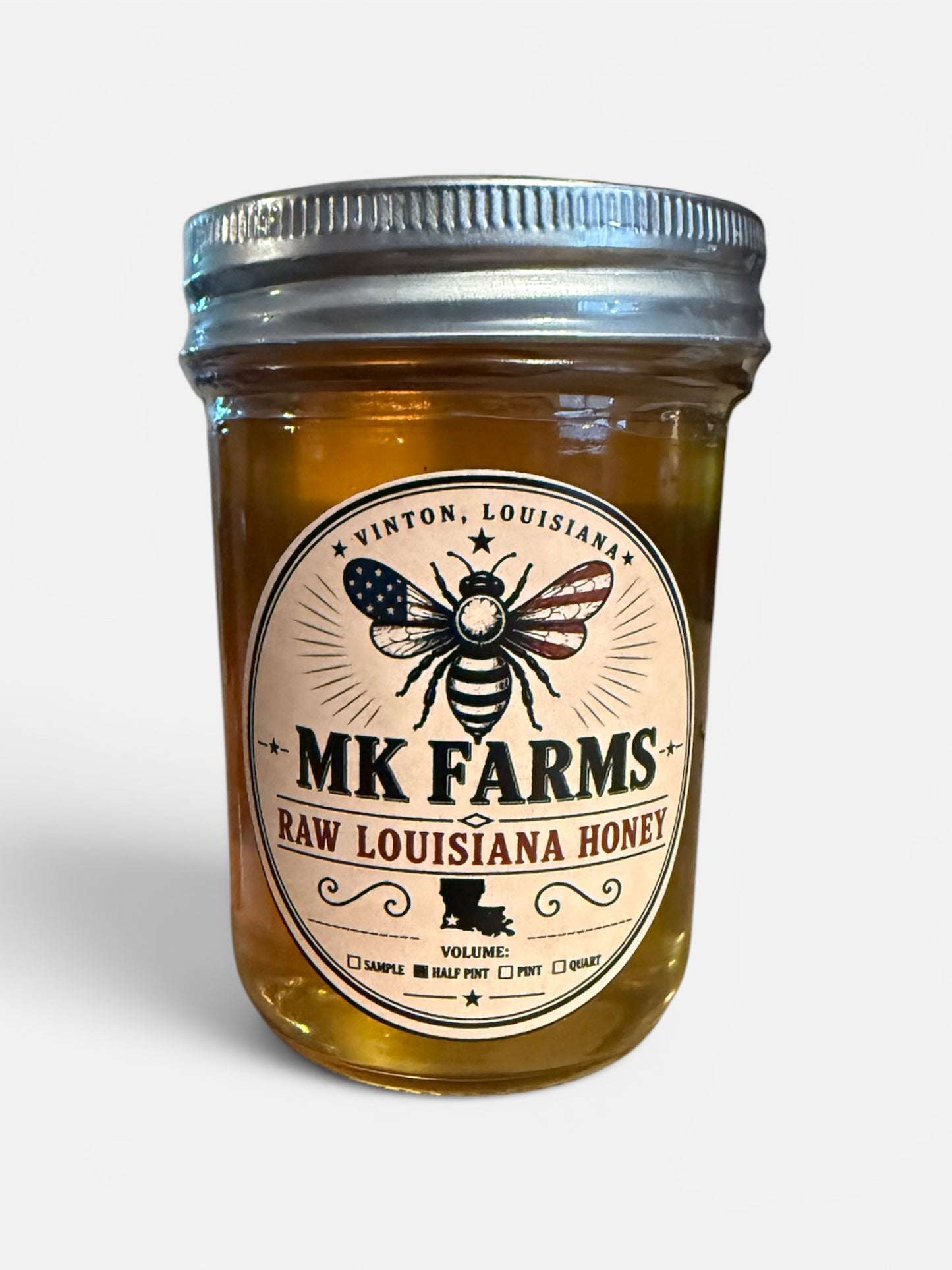 Raw Louisiana Honey - Half-Pint