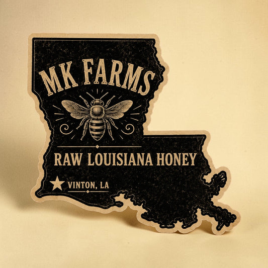 MK Farms Louisiana Die-Cut Vinyl Sticker