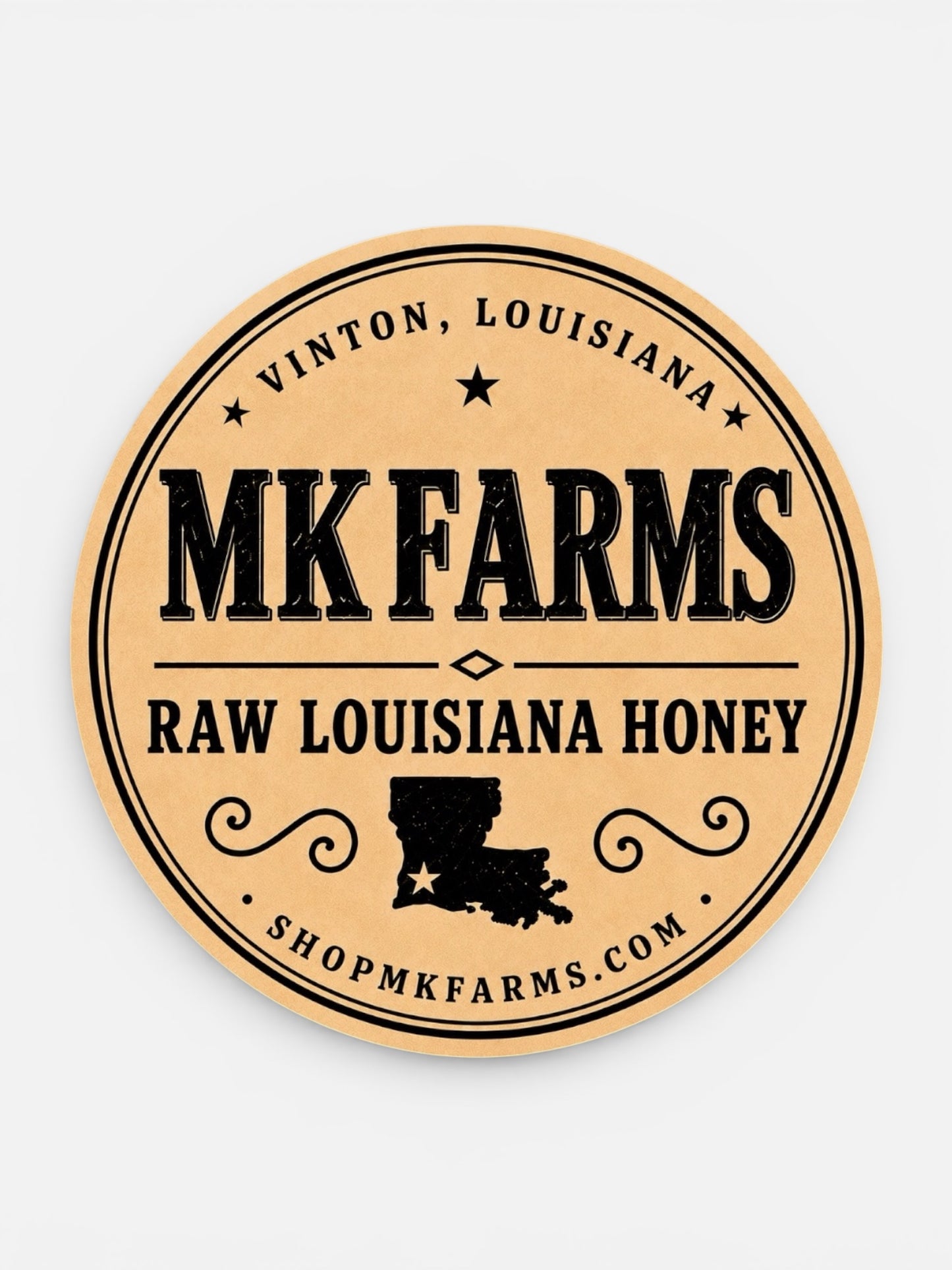 MK Farms Round Die-Cut Vinyl Sticker